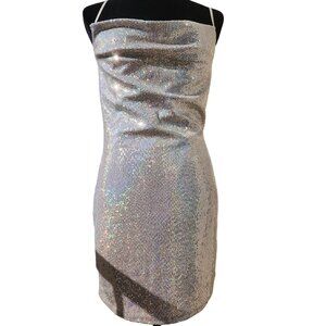 Sparkly Dazzling Embellished Shimmering Party Holiday Cocktail Shiny Sexy Dress